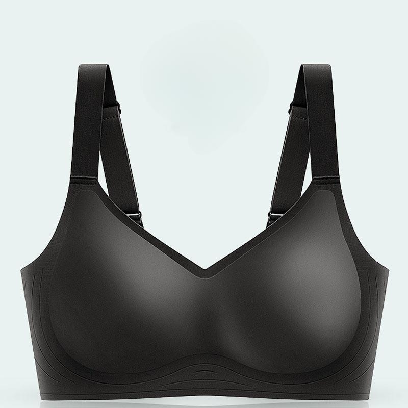 

Цельная тонкая часть нижнего белья с кольцами из нержавеющей стали, собранная для сбора пороков груди без следов бюстгальтера 2XL чёрный