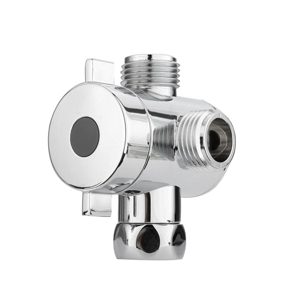 Practical 3-Way Shower Head Diverter Valve Sprayer Arm Mount T-Adapter Diverter