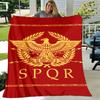1pc Blanket SPQR Roman Eagle Print Design, Lightweight Blanket for Sofa, Bed- Soft &Warm, Gift for All Seasons Like Christmas, Halloween
