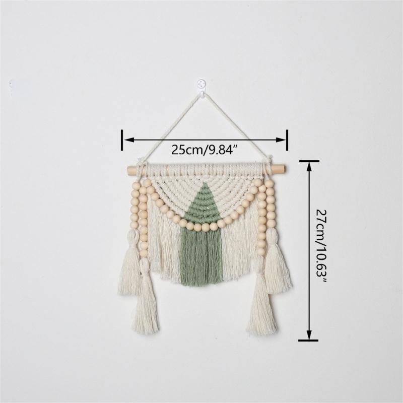 Bohemian Macrames Wall Hangings Woven Tapestrys Cotton Handmade Bohemian with Tassels Craft Ornament