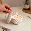 Stripe Candle Jar Silicone Mold DIY Relief Storage Box With Lid Cement Gypsum Resin Molds Handmade Festival Desktop Ornaments