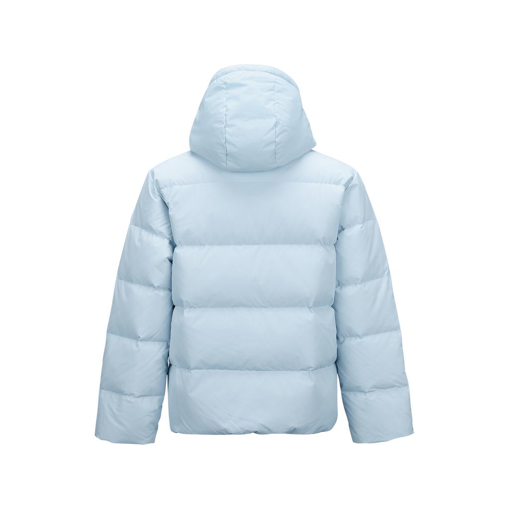 Skechers Windproof Waterproof Oil-Resistant Teflon Three-Proof Warm Duck Down Hooded Jacket Unisex Jacket Sky-Light-Blue L324U154-0400
