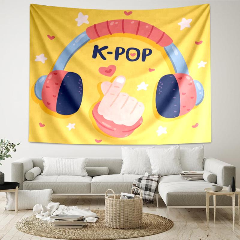Kpop Wall Hanging Tapestry Wall Cloth Tapestries Decor Wall Bedroom Decoration