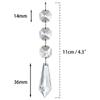 5pcs Simulate Ice Cone Acrylic Snowflake Pendant Crystal Diamond Xmas Tree Decoration  Christmas