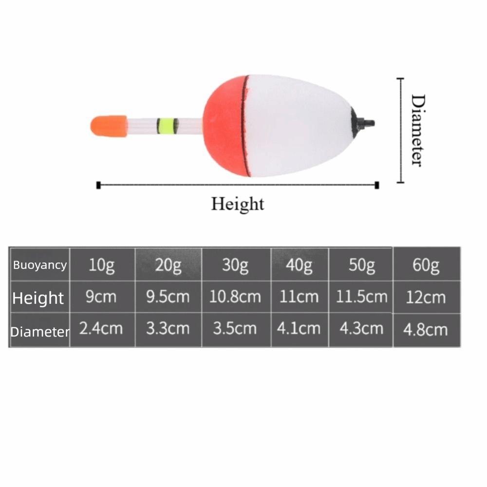 5PCS EVA Foam Fishing Slip Bobbers Long-range Casting Multiple Specifications Fish Floats Lightweight Lightwieght