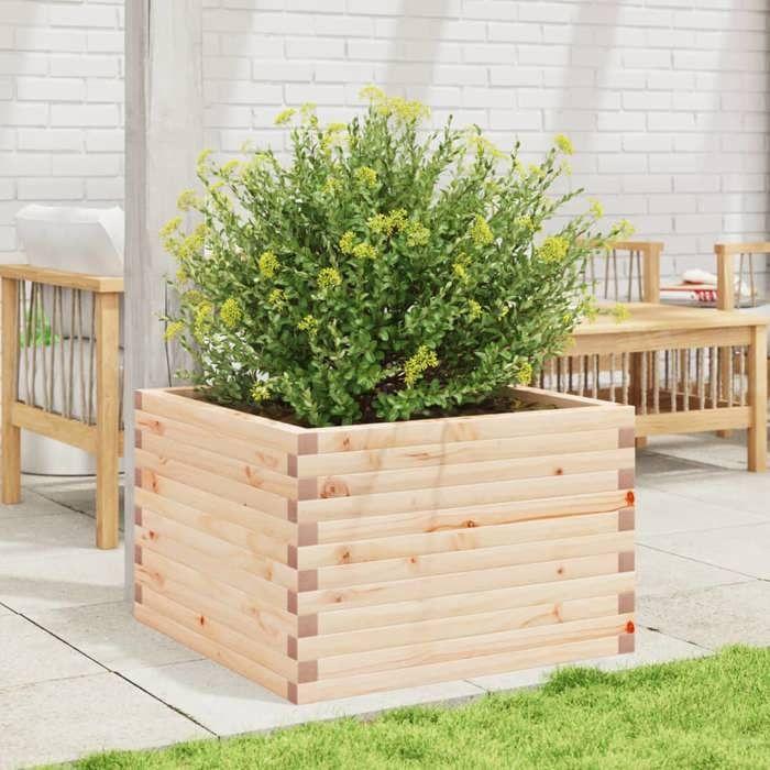 VidaXL Planter 70x70x45.5 Cm Solid Pine Wood, Outdoor Planter, Flower Box, Plant Box, Planter 847253