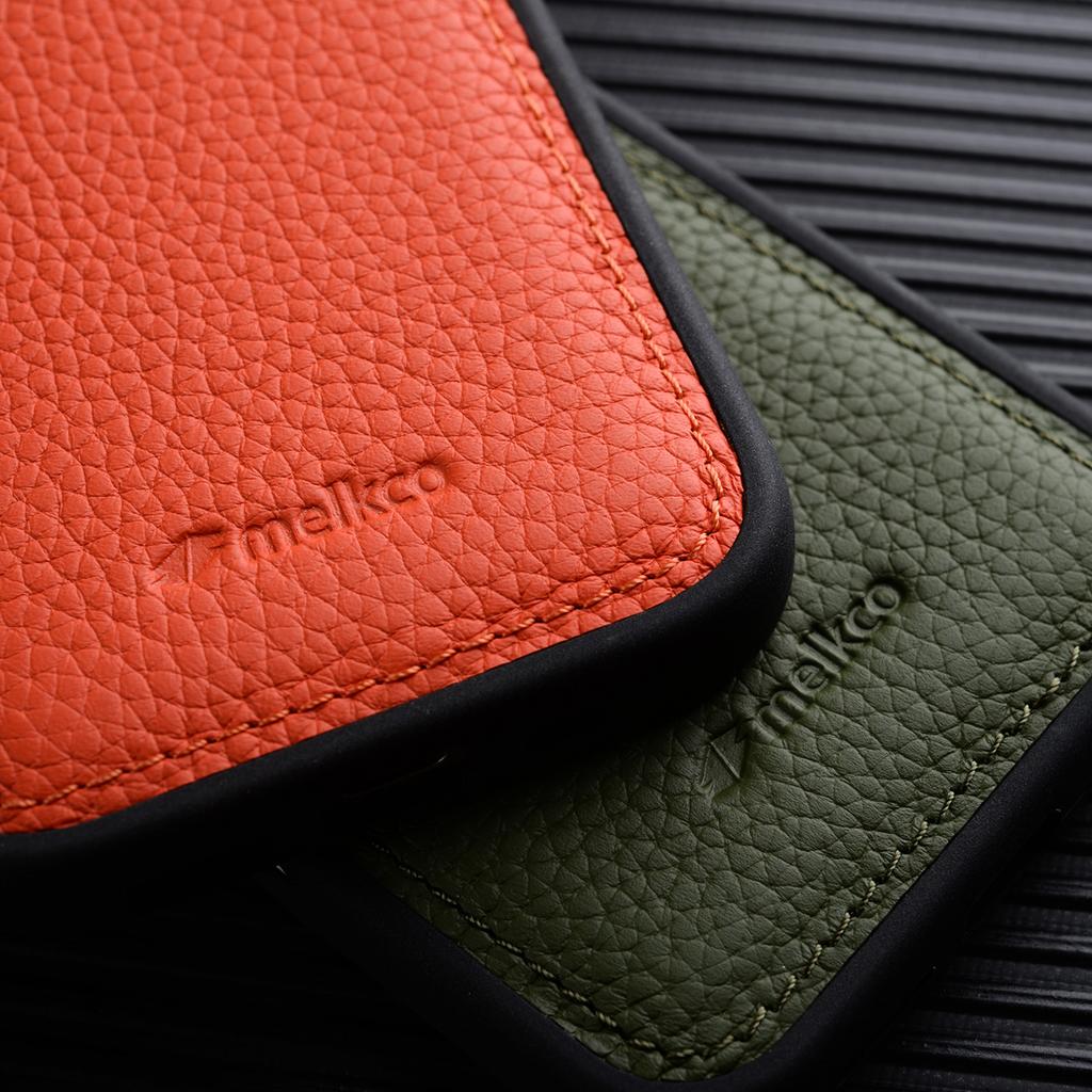 Custodia in Vera Pelle Melkco per iPhone 17 Pro Max 17 Air Custodie di Lusso Business in Pelle di Vacchetta Cover Posteriore Morbida a Copertura Totale per Telefono