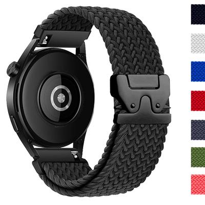 Braided Solo Loop Band For Galaxy Watch 7/FE/6/5/pro/4/Classic Bracelet Correa Huawei Watch GT 2 3 Pro 4 20mm 22mm Watch Straps