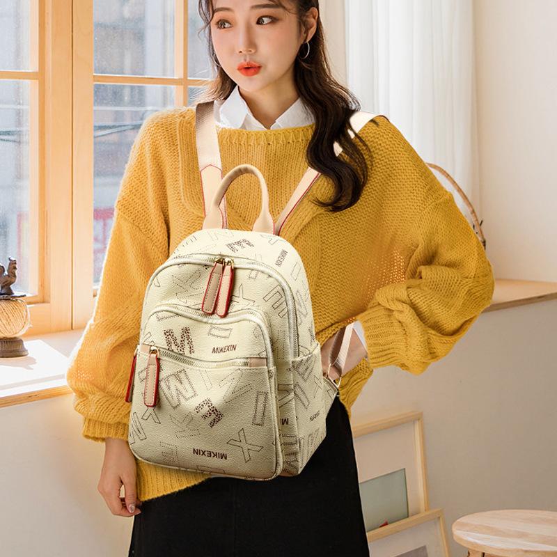 Women's new style British vintage printed letter bag cross-border wholesale soft leather fashion messenger bag