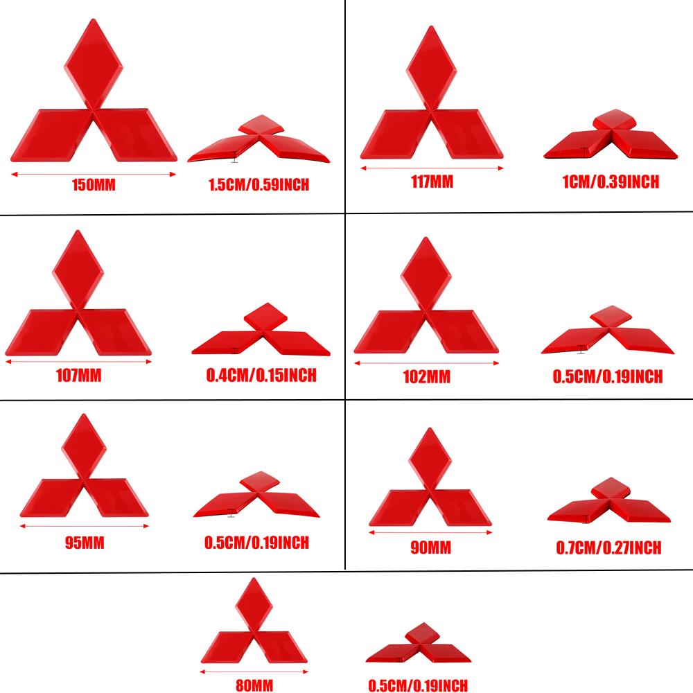 Auto Front Haube Motorhaube Emblem Heck Stoßstange Kofferraum Aufkleber Abdeckung Für Mitsubishi Asx Lancer Outlander Pajero Ralliart L200