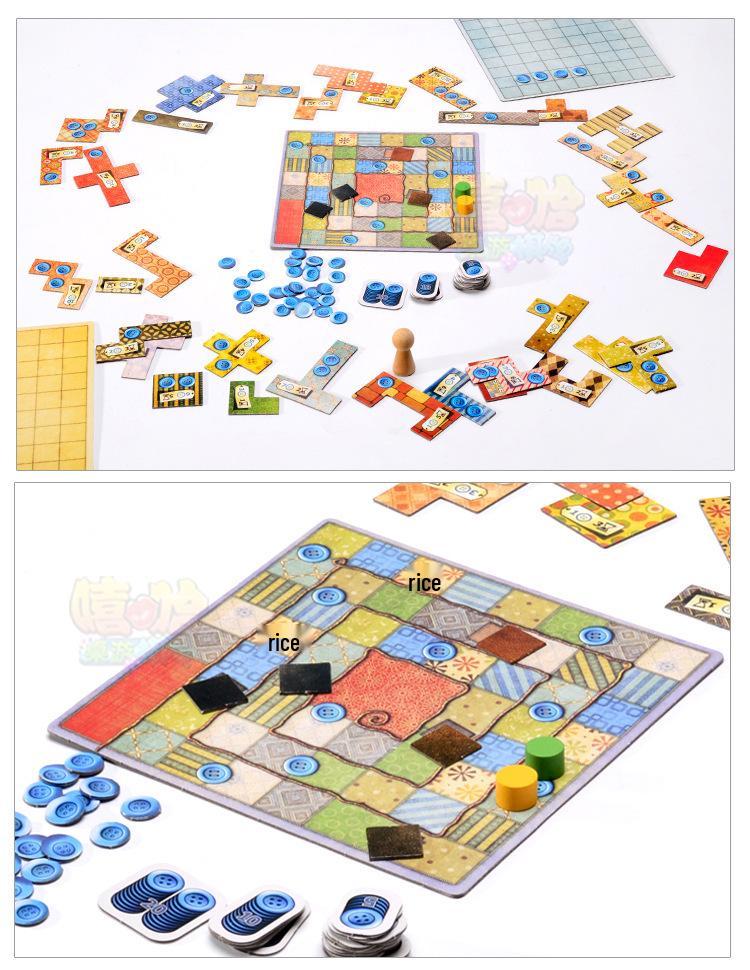 Patchwork Duel: Chinese Edition - Strategic 2-Player Card Game for Couples and Families