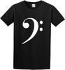 Bass Clef Music Symbol Musician Jazz Guitar Men Cotton Blend Shirt Black