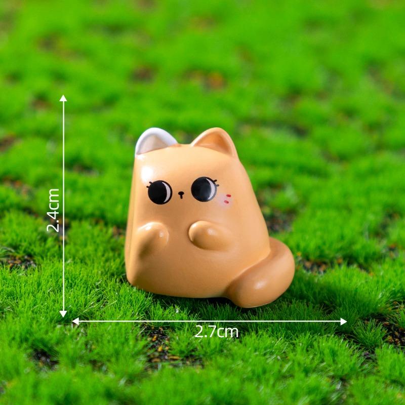 Cute 12 Zodiac Sign Cat Figurines Garden Landscaping Decorations Blind Bags Hanging Accessories and Small Ornaments