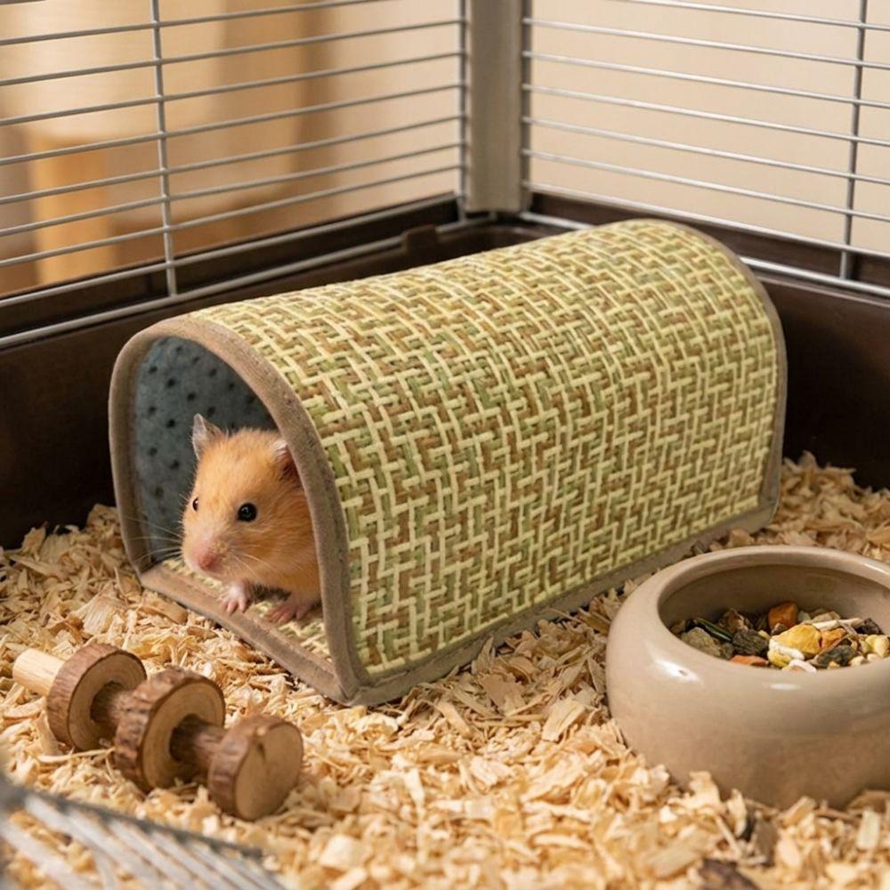 Wear Resistant Guinea Pig Tunnel Breathable Weave Small Pet Bed Hamster Hideout Pet Resting