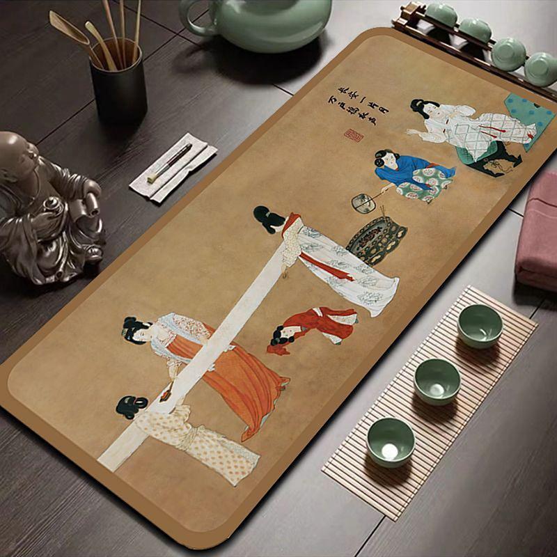 hinese-Style Tea Flag High-End Long Tablecloth Absorbent Quick-Drying Wash-Free Tea Towel for Home Use
