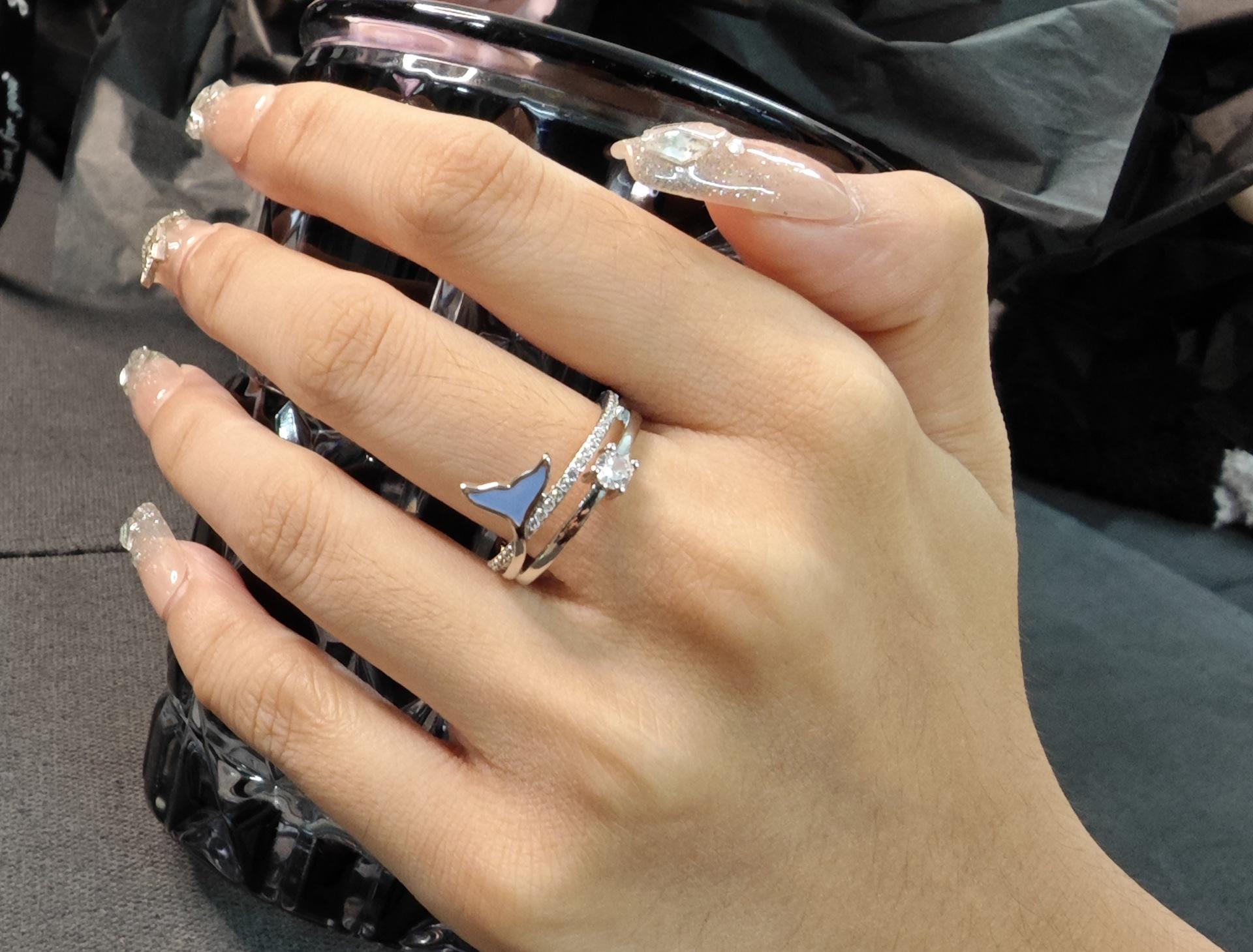 

Мечтательное синее кольцо русалки - Креативный и изысканный женский стиль Adjustable