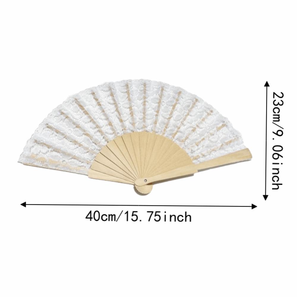 Portable Folding Handheld Fan Floral Lace Women's Folding Fan Lace Hand Fan Bridesmaid Gifts
