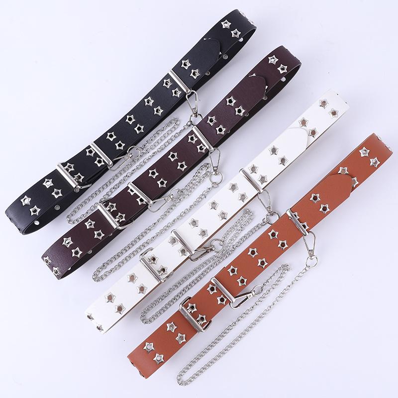 Star Corn Buckle Women'S Sweater Belt Chain Decorative Wide Belt Women