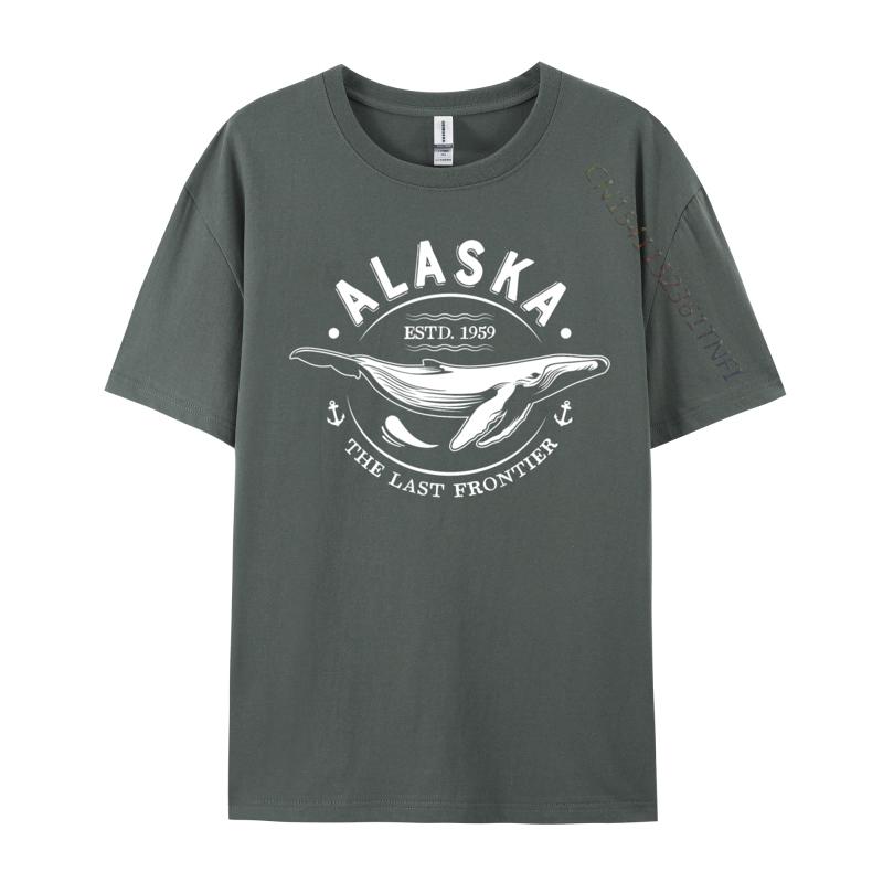 Normal T-shirts Alaska The Last Frontier Whale Home Cruise Vintage Design Custom T-Shirt For Men Premium Cotton Autumn Tops Tees