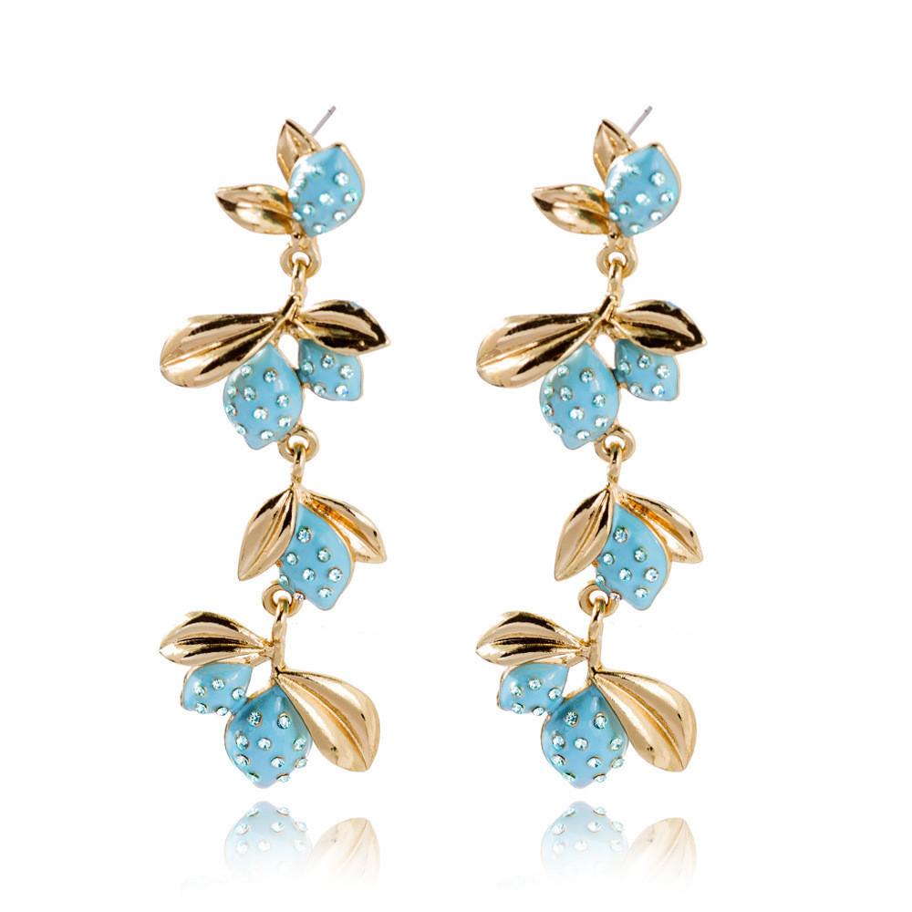 Alloy Statement Fruit Earrings Vibrant Colors For Womens Summer Fashion