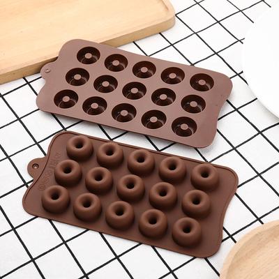 3D Donut Silikon Gummibärchenform 15 Mulden Donut Ring Maker Schokoladenbonbon Keksform Küchenwerkzeuge