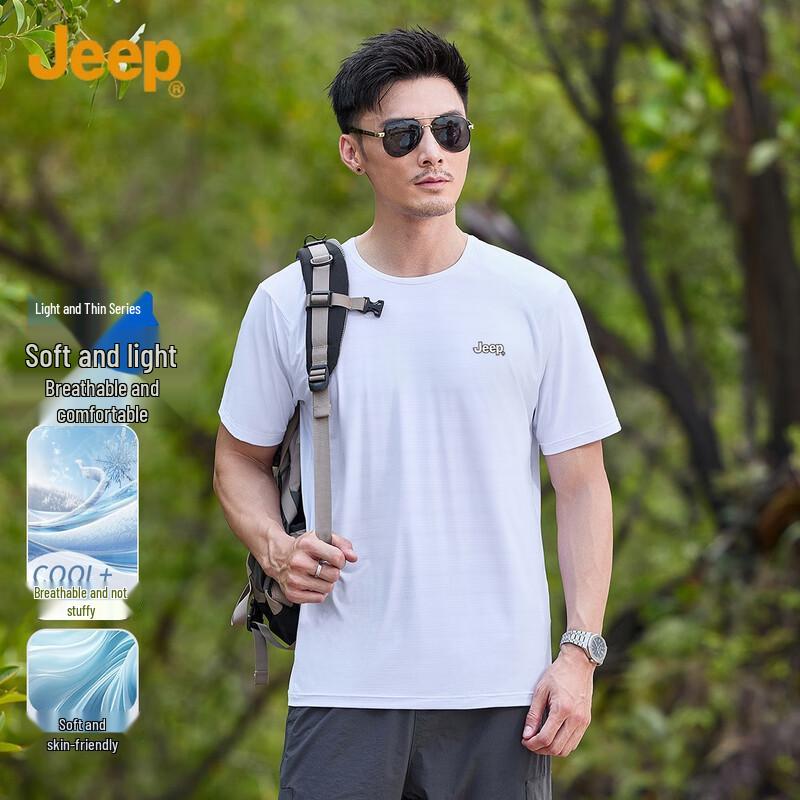 

JEEP Men s Ice Silk Breathable Short Sleeve T-Shirt XL