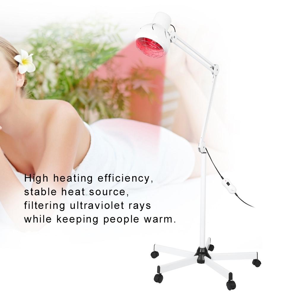 275W Floor Stand Infrared Heating Therapy Lamp Muscle Pain Relief Skin Care Light