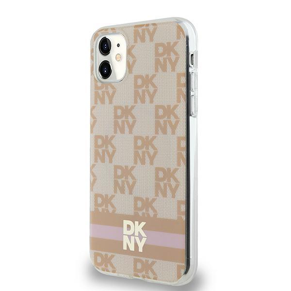 Dkny Dkhmn61Hcptsp Iphone 11 / Xr6.1 Różowy/Pink Hardcase Iml Checkered Mono Pattern & Printed Stripes Magsafe