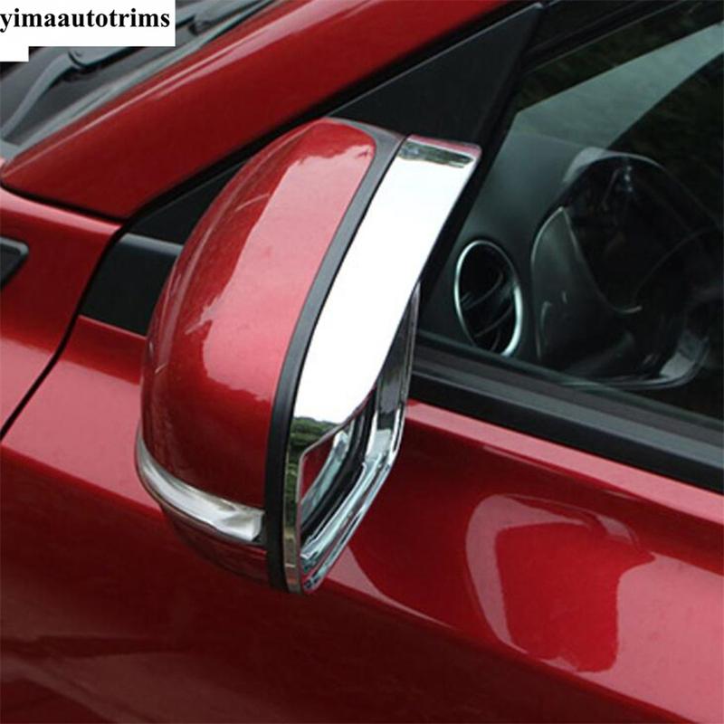 Rearview Mirror Rain Eyebrow / Side Door Handle Cover Trim ABS Chrome Exterior Accessories For Suzuki Vitara Escudo 2015 -