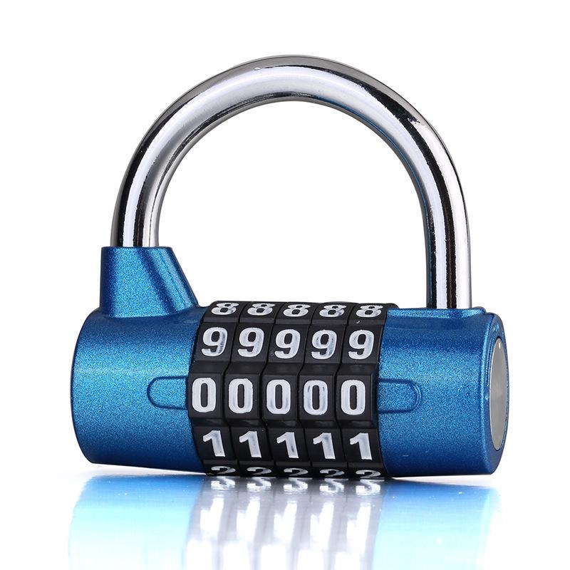 Large 5-Digit Horizontal Character Gym Locker Combination Padlock