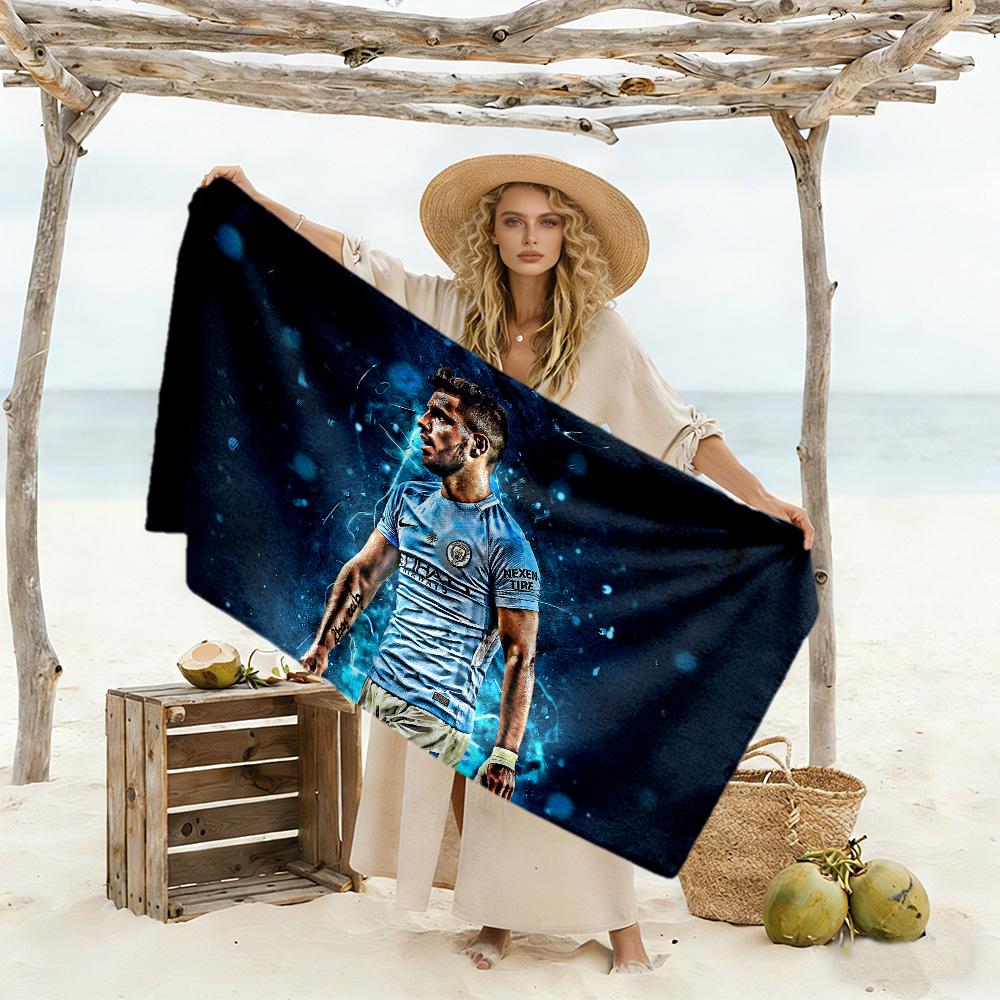 Kun Aguero Celebration Moment Beach Towel Super Soft Microfiber Quickdry Fabric Comfortable Lightweight