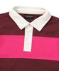 Syupeodeulai W Patch Stripe Crop Rugby Shirt Pink
