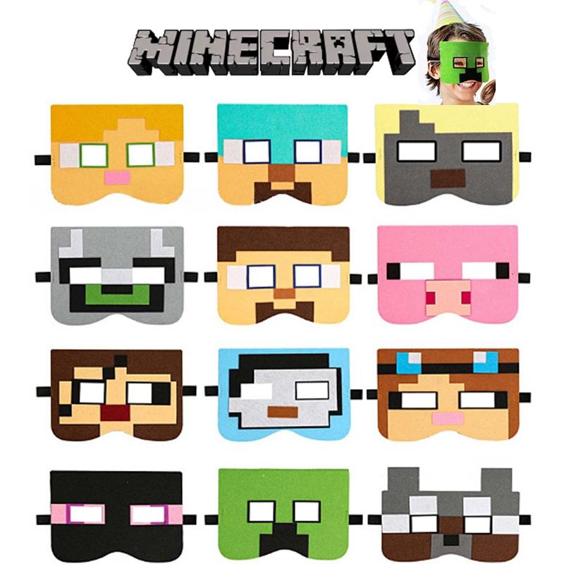 12pcs1pcs Minecraft Mask Cosplay Accessory Birthday Party Carnival Adult Kid