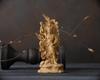 Tiny Buddha Zao Gongen 12cm gold paint Buddha wood ornament Zao Gongen (wood boxwood, finish) - statue, figure, carving, (GSB