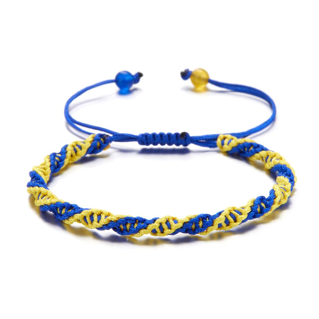 Gele Blauwe Nationale Vlag Armband Blauwe Gele Vlag Armband Sieraden Unisex Cadeau