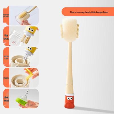Wutuo 5-in-1 Long-Handle Small Boot Cup Cleaning Brush