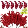 10pc Artificial Plant HollyLittle Red Fruit Wholesale New Year Christmas Home Drawingroom Wedding Diy Gift Decor Flower Shooting