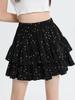 Women's Pleated A-line Skirt White Ruffles Elastic Waist Slim Thin Casual Cute Sweet Cake Skirts Summer Clothing Y2k