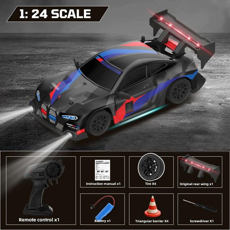 1/24 RC Drift Vehicle Remote Control Racing Car Competition Race Car Toy for Children 4WD High Speed Cars Electric Model Boys
