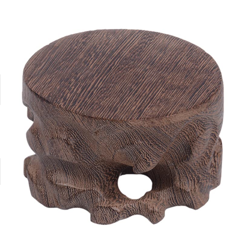 

Wooden pedestal Indoor Buddha statue tray tray decorative flower offering wood ornament diameter 9cm x height [Small size] accessories, stand,