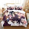 3D Anime Kaguya-sama Love Is War Printed Bed Set Duvet Cover Pillowcase Bedding Set Linen Sheet Quilt Cover Full Queen King Size