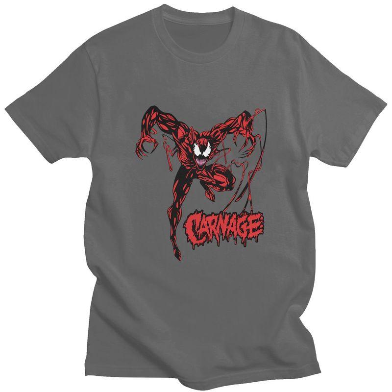 Custom Venom Carnage Jumping Down T Shirt Men Tshirt Casual Tees Short Sleeve T-shirt Slim Fit Clothing Gift