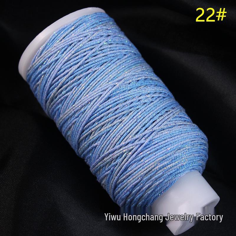 Variegated Hand-Spun Cotton Necklace & Bracelet Rope with Gold Tibetan Starry Sky Gradient