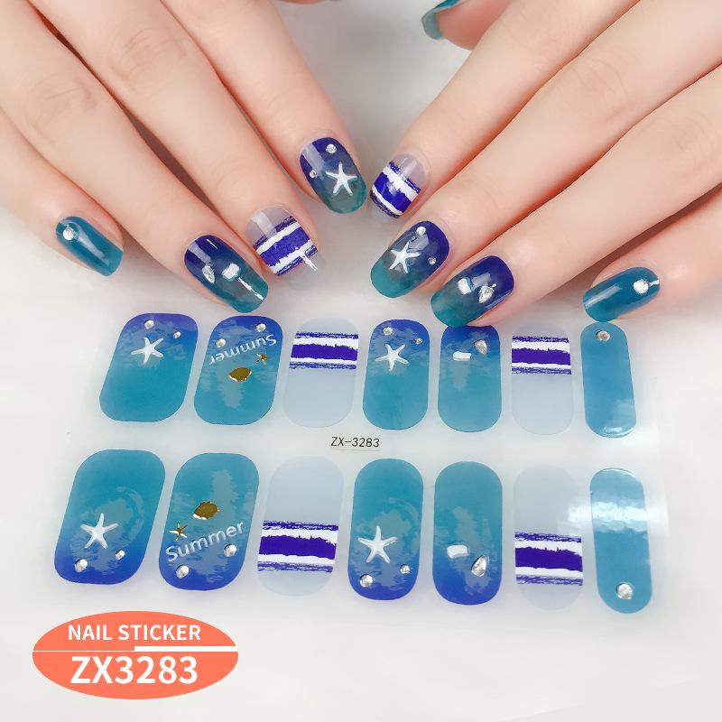 ZX 3D Gel Nail Polish Stickers: Easy-to-Use, Safe, and Healthy Imitation Diamond Adhesive for Stunning Nail Art.