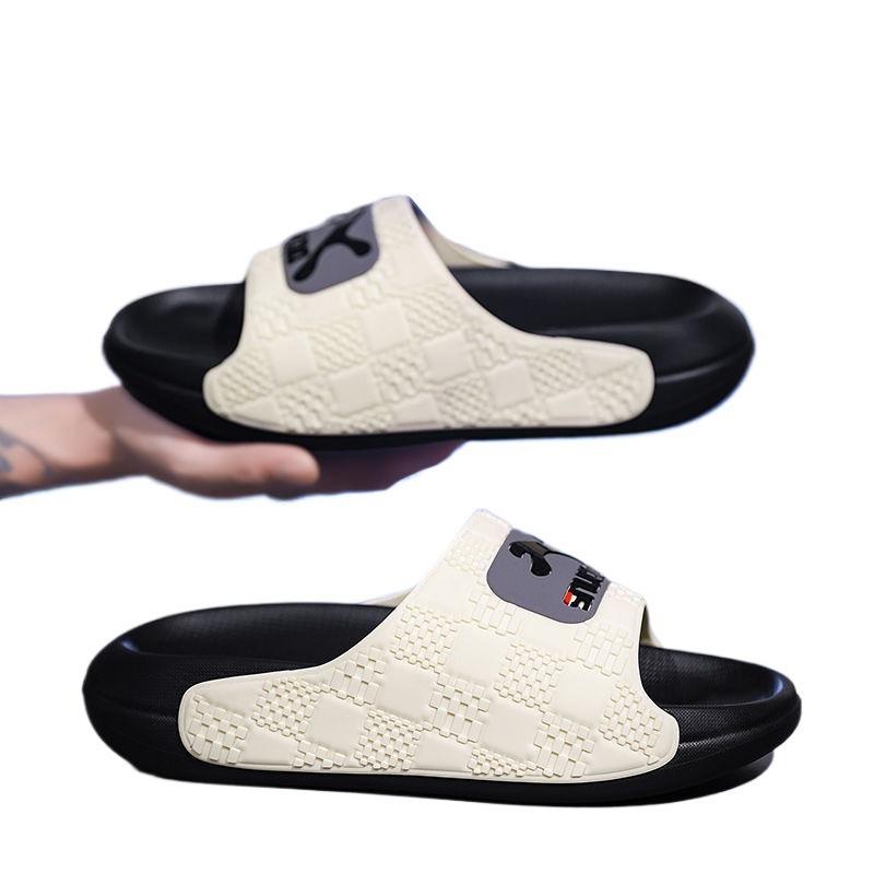 Slippers Men's Summer Wear Non-slip Tide Brand Summer Sandals Home Bathing Seaside Beach One-word