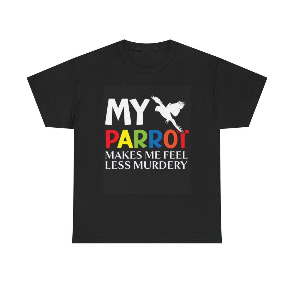 My Parrot Graphic T Shirt Funny Birds Art Rainbow Unisex Heavy Cotton Tee Unisex T-Shirt M