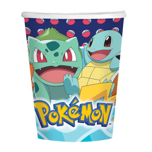Kubeczki Urodzinowe Pokemon, 8 Szt. 250 Ml