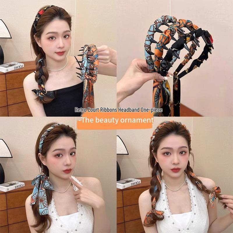 New Arrival: Retro Court-Style Ribbon Headband for Women - 2025 Design, Free Shipping!