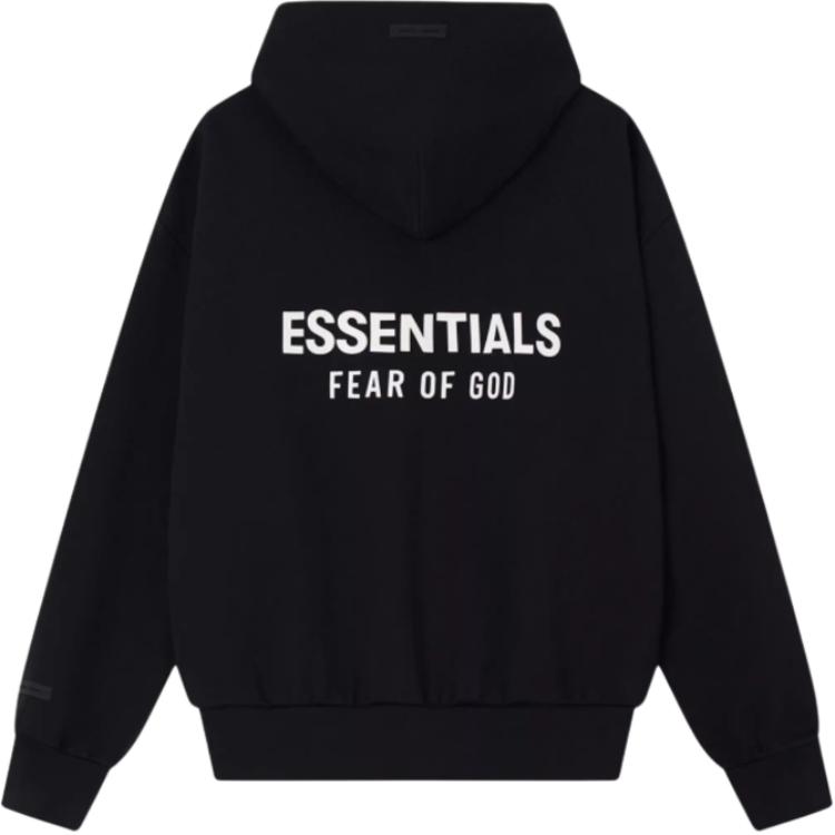 Fear of God Essentials Classic Zip-Up Hoodie Vintage Black Men Tops 192AS252071F