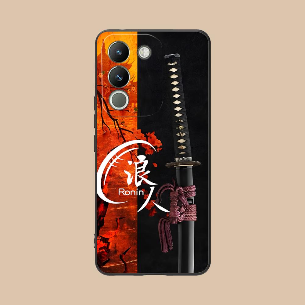 

Katana Samurai Ronin Sakura Phone Case for VIVO Y77 76 75 74 73 72 58 56 55 51 50 38 36 Y19 Y18 Y03 Y01 5G Printing Cover vivo Y01